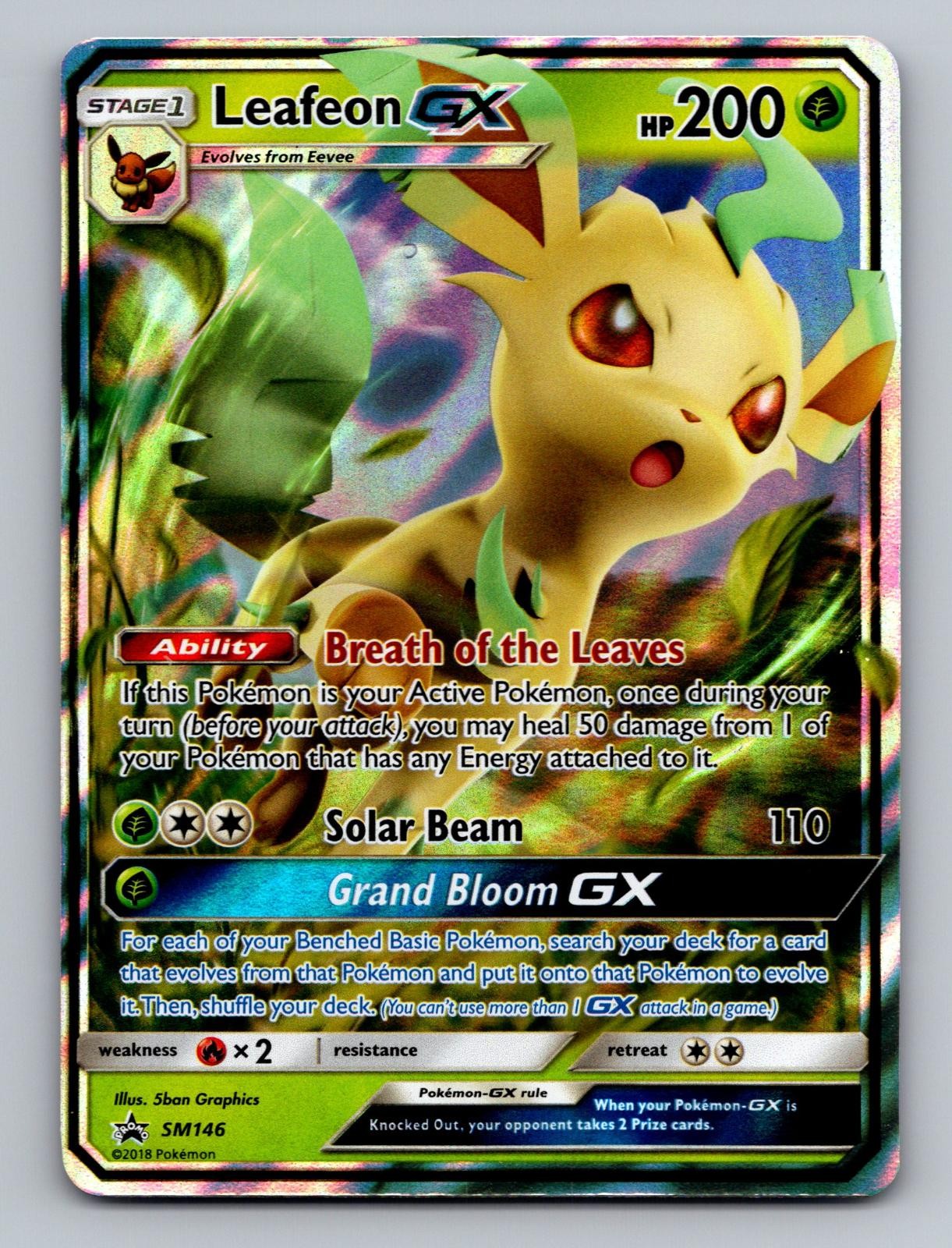Leafeon GX – SM146 Sun & Moon Promo Holo Near Mint