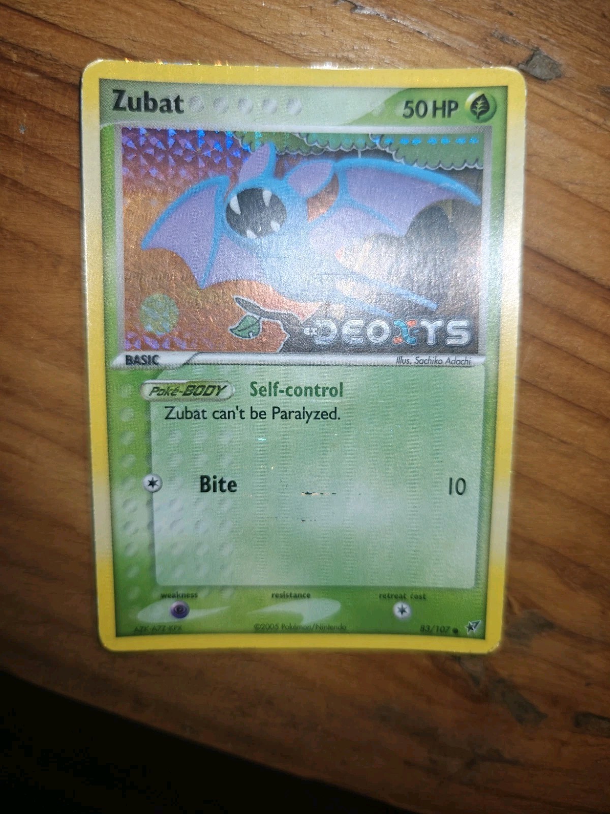 Zubat 83/107 Reverse Holo Deoxys Common Pokemon TCG