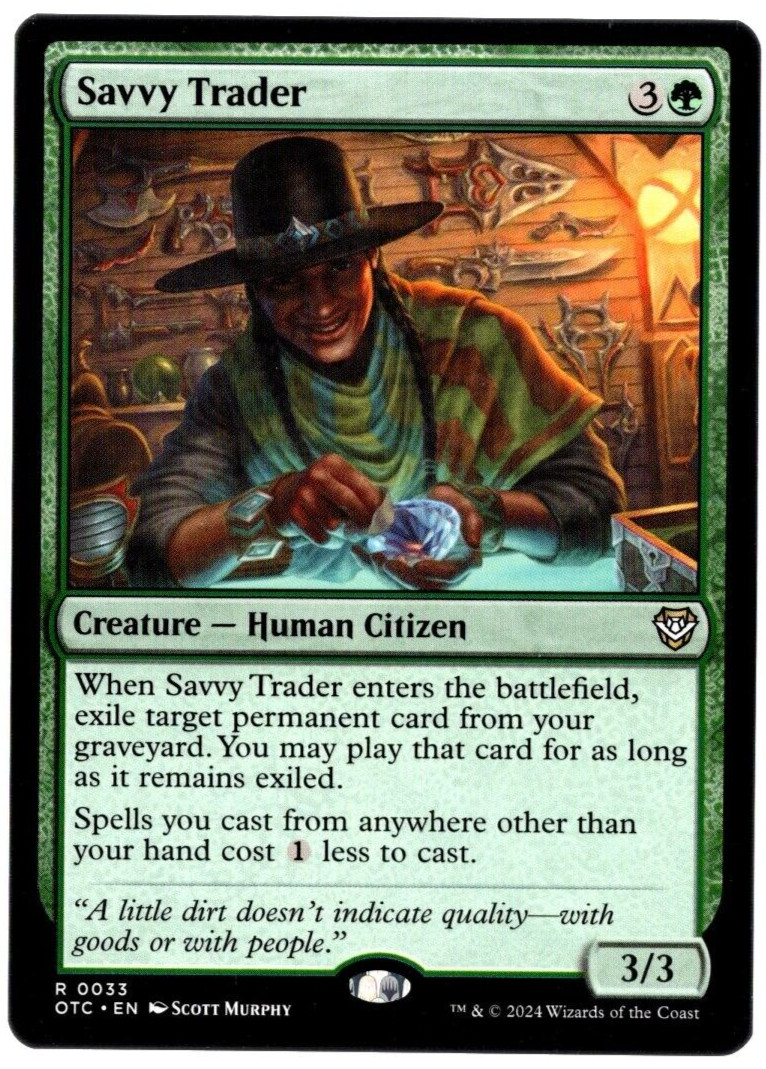 Savvy Trader 0033 Non Foil Rare Outlaws of Thunder Junction MTG NM