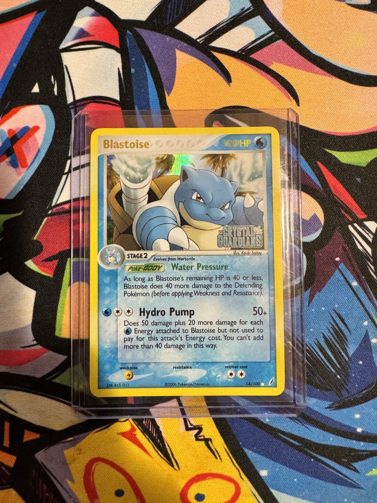 Blastoise 14/100 Crystal Guardians Reverse Holo Rare Pokémon Card Nintendo NM