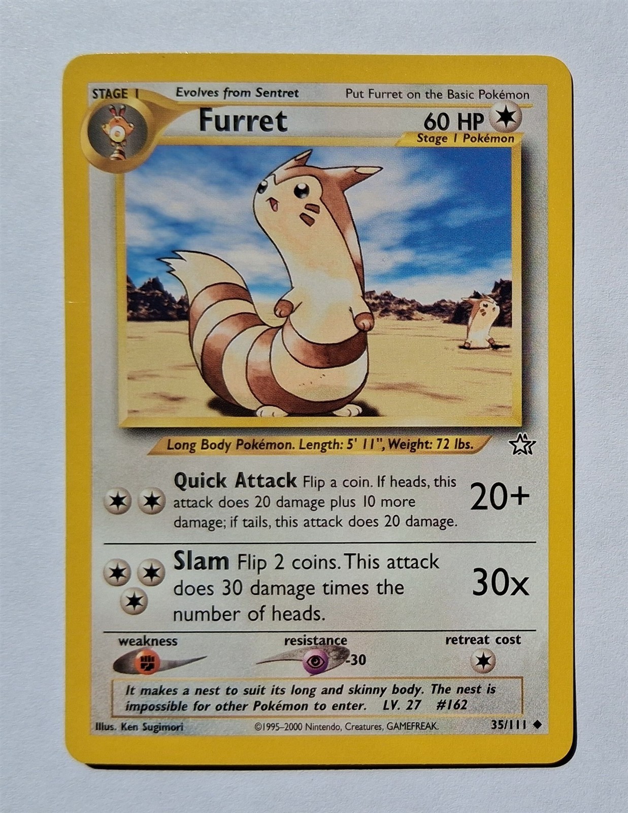 Pokemon – Furret – Neo Genesis 35/111 – Uncommon – NM