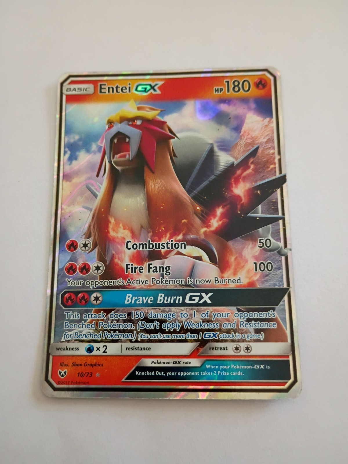 Entei GX 10/73 Shining Legends Holo