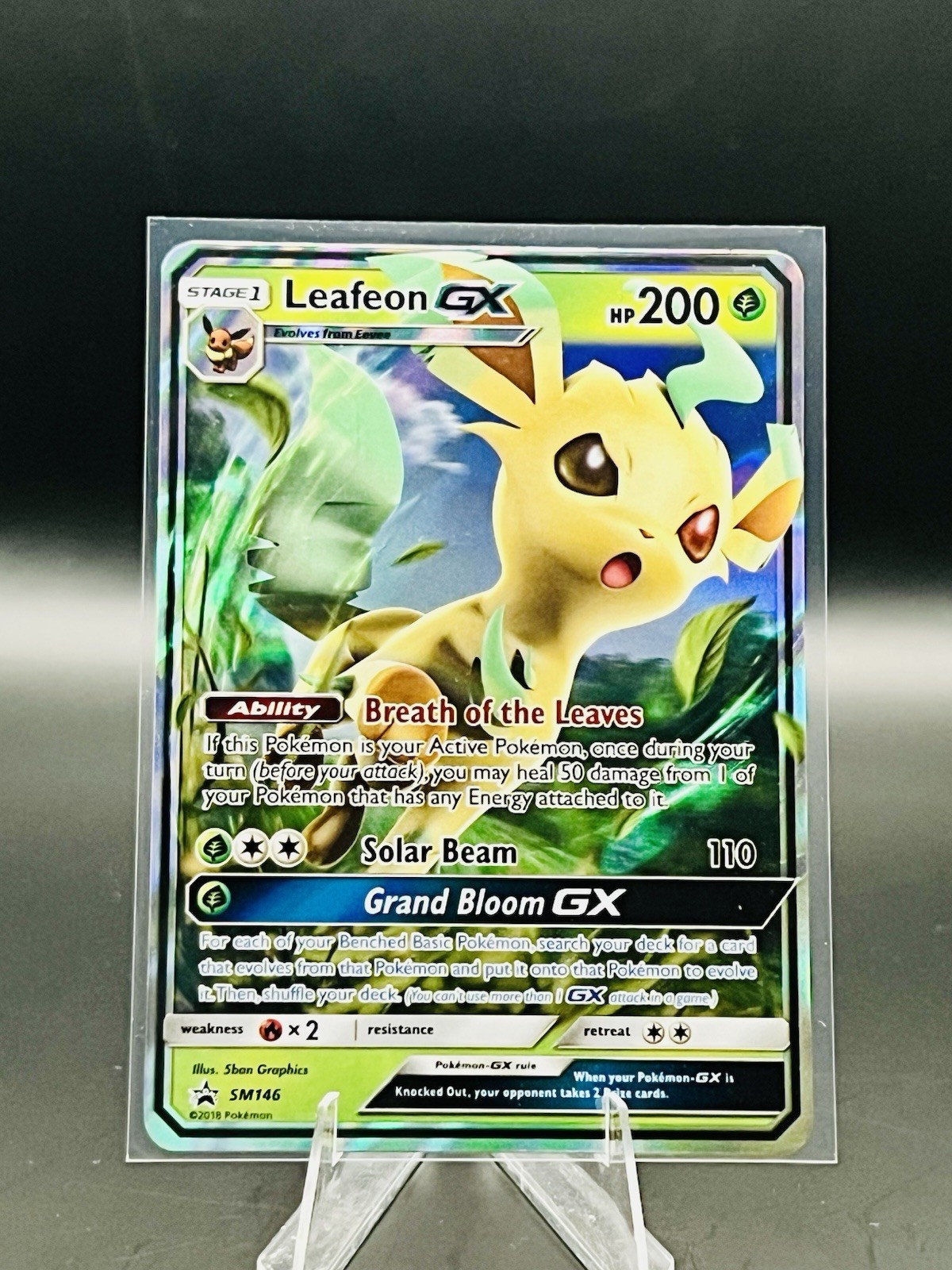 Pokémon Leafeon GX Full Art Promo Holo SM146 SM 200 HP