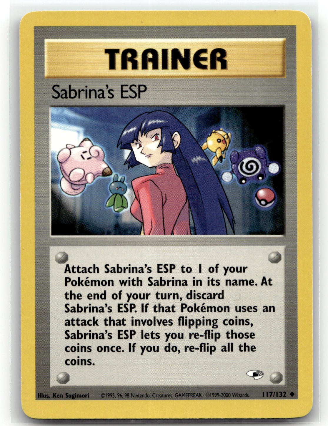 Sabrina’s ESP 117/132 Uncommon Gym Heroes Pokemon Unlimited HP