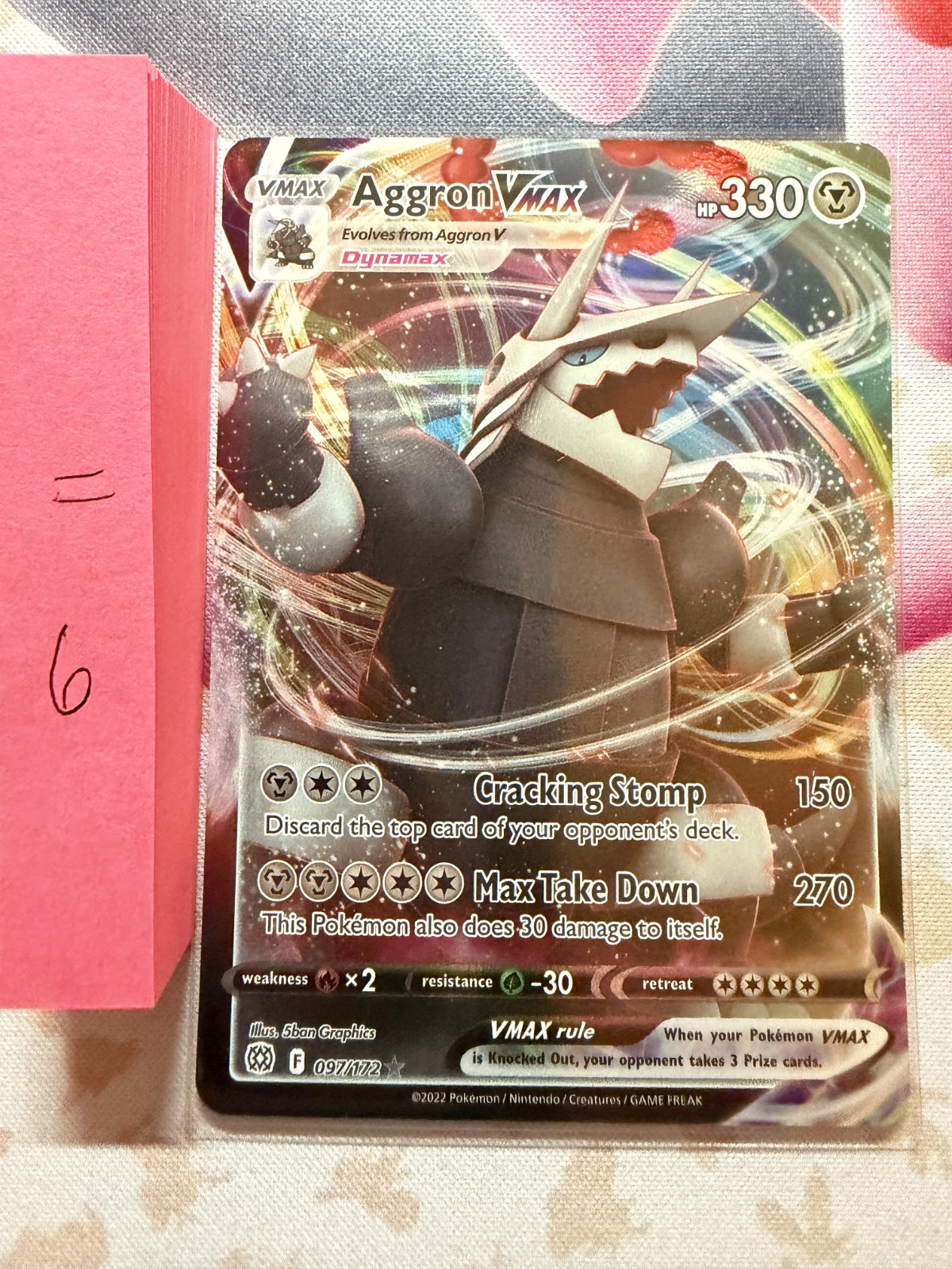 Pokémon TCG Aggron VMAX 97/172 Ultra Rare Holo NM