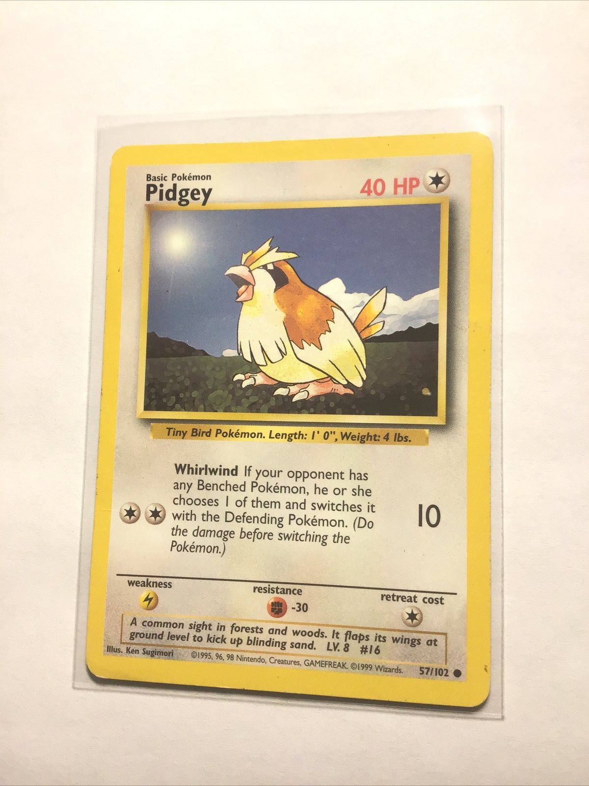 PIDGEY – 57/102 – Base Set – Pokemon Card – PL
