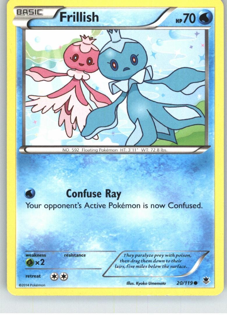 Frillish 20/119 Common Phantom Forces Pokemon Near Mint