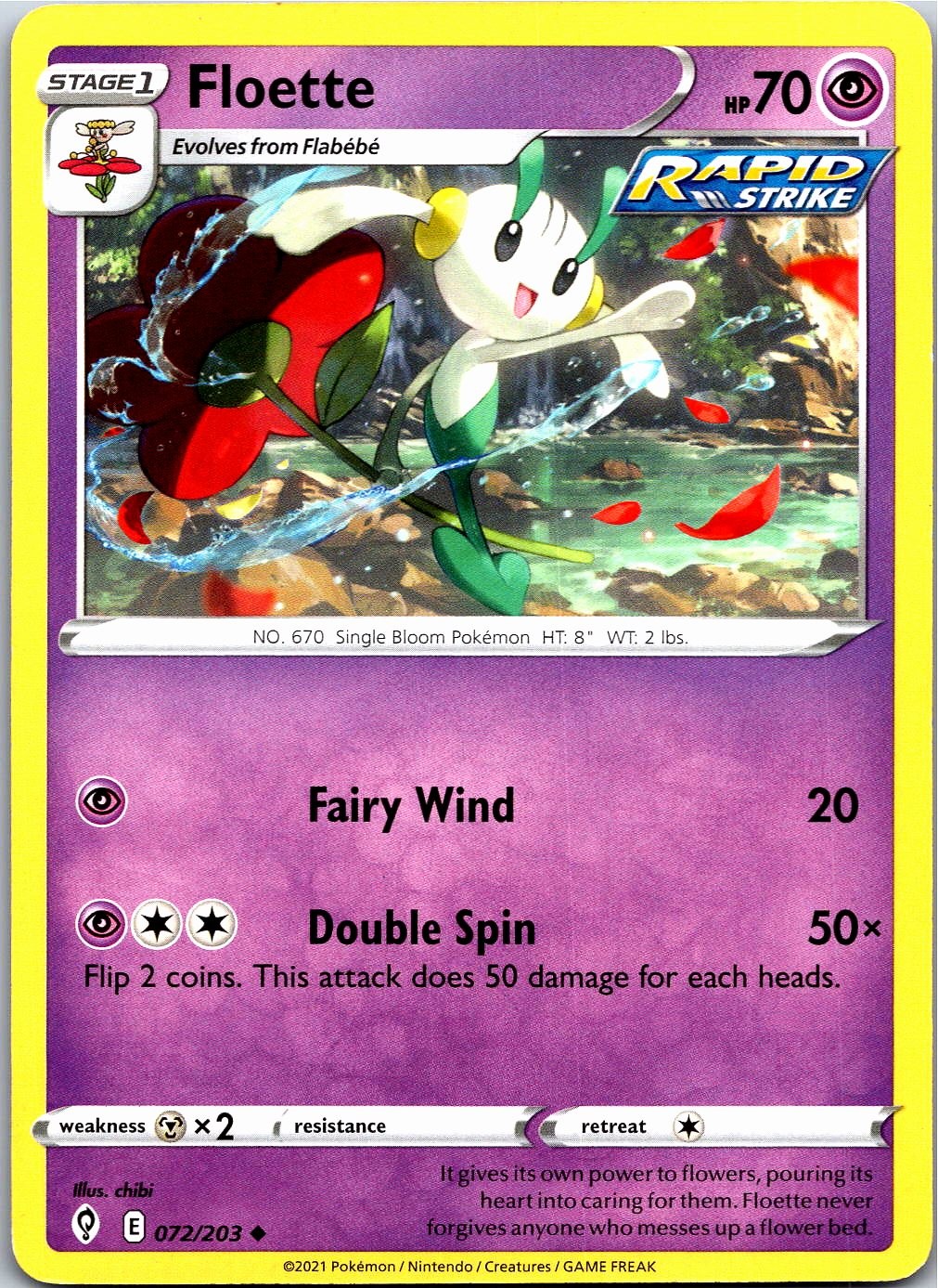 Floette Uncommon SWSH07: Evolving Skies 072/203 LP