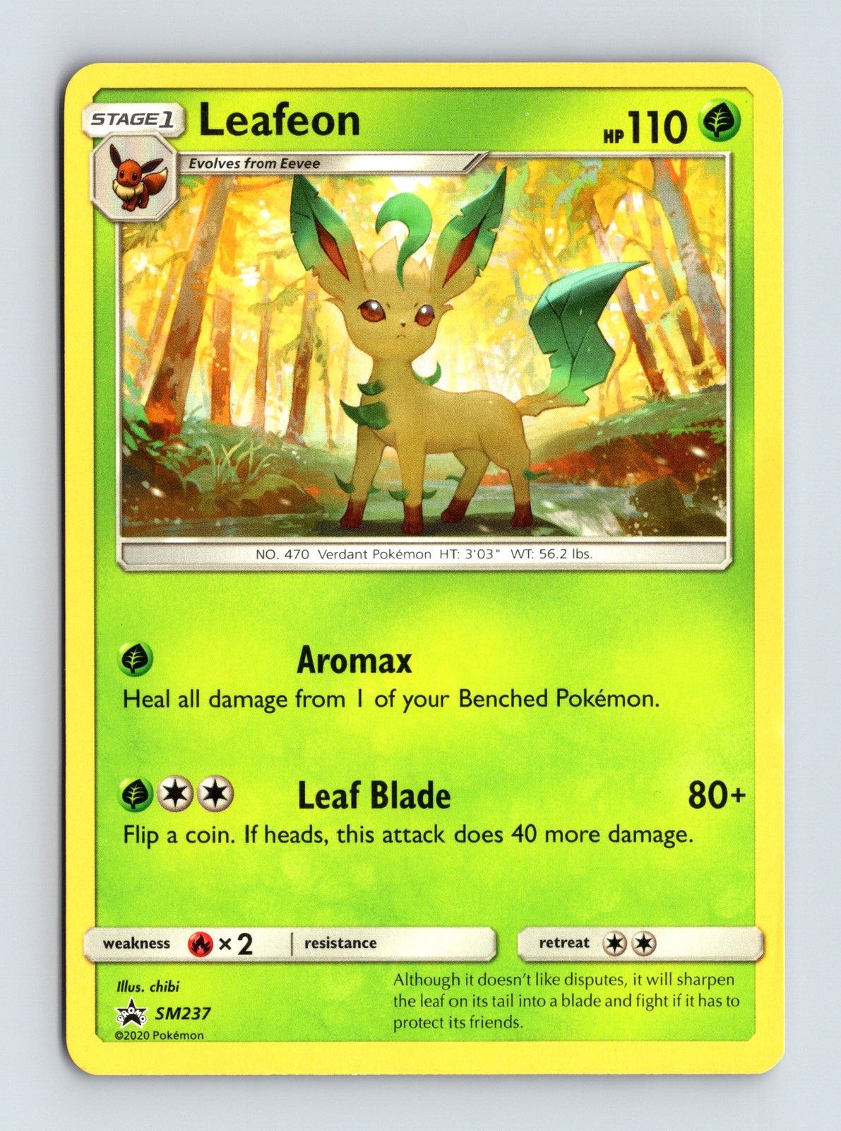 Leafeon SM237, Sun & Moon Promos, Black Star Promo, Near Mint