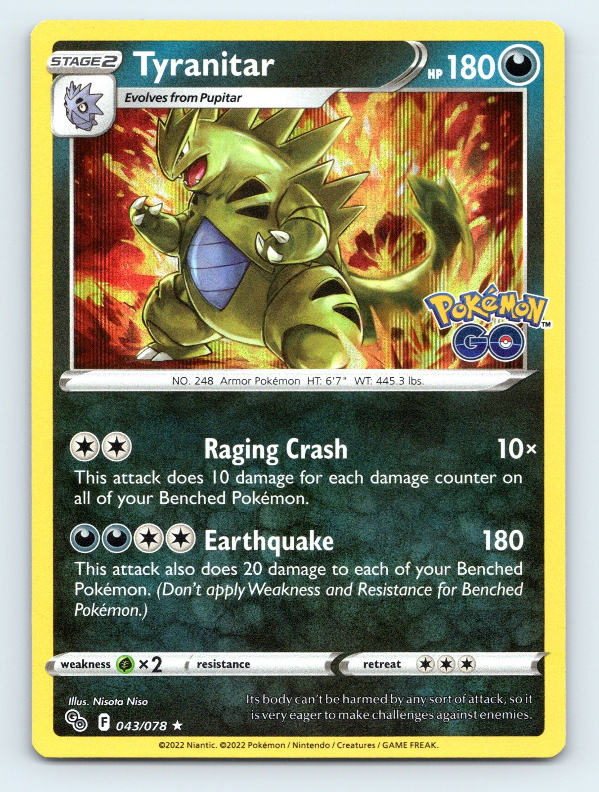 Pokemon Pokemon GO Tyranitar Holo 043/078