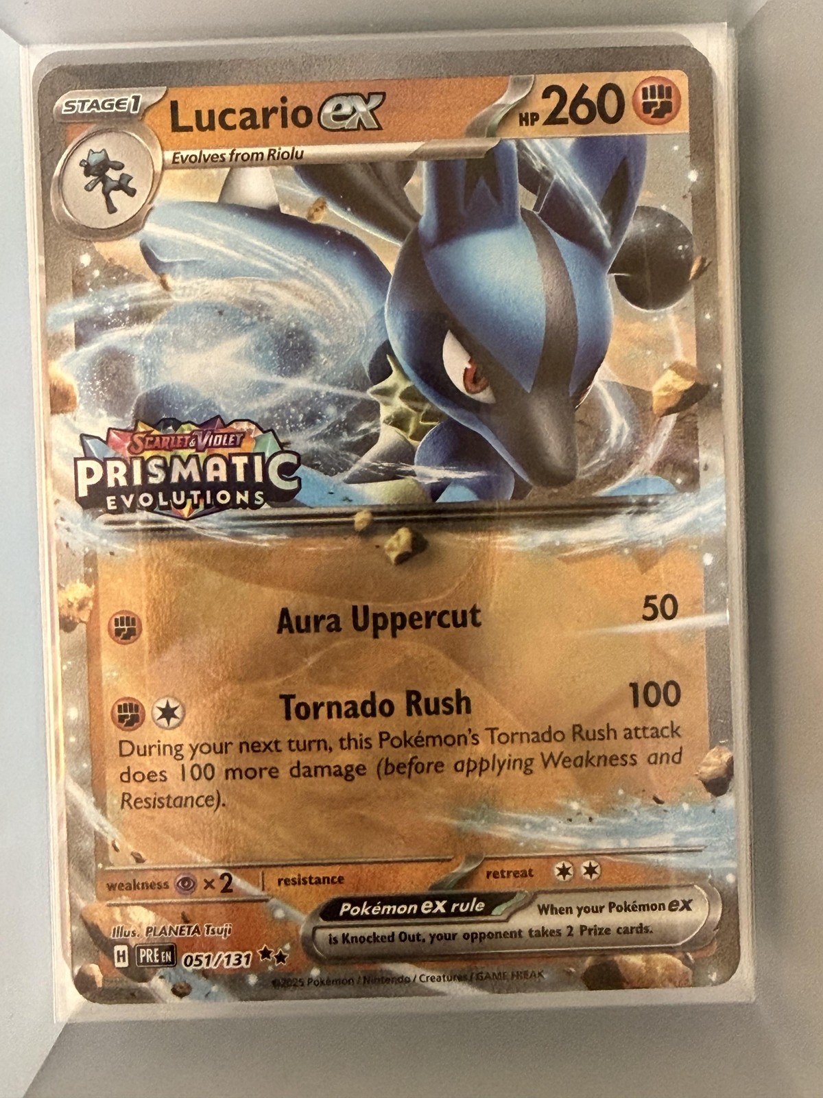 #051/131 Lucario ex (prismatic evolutions stamped)