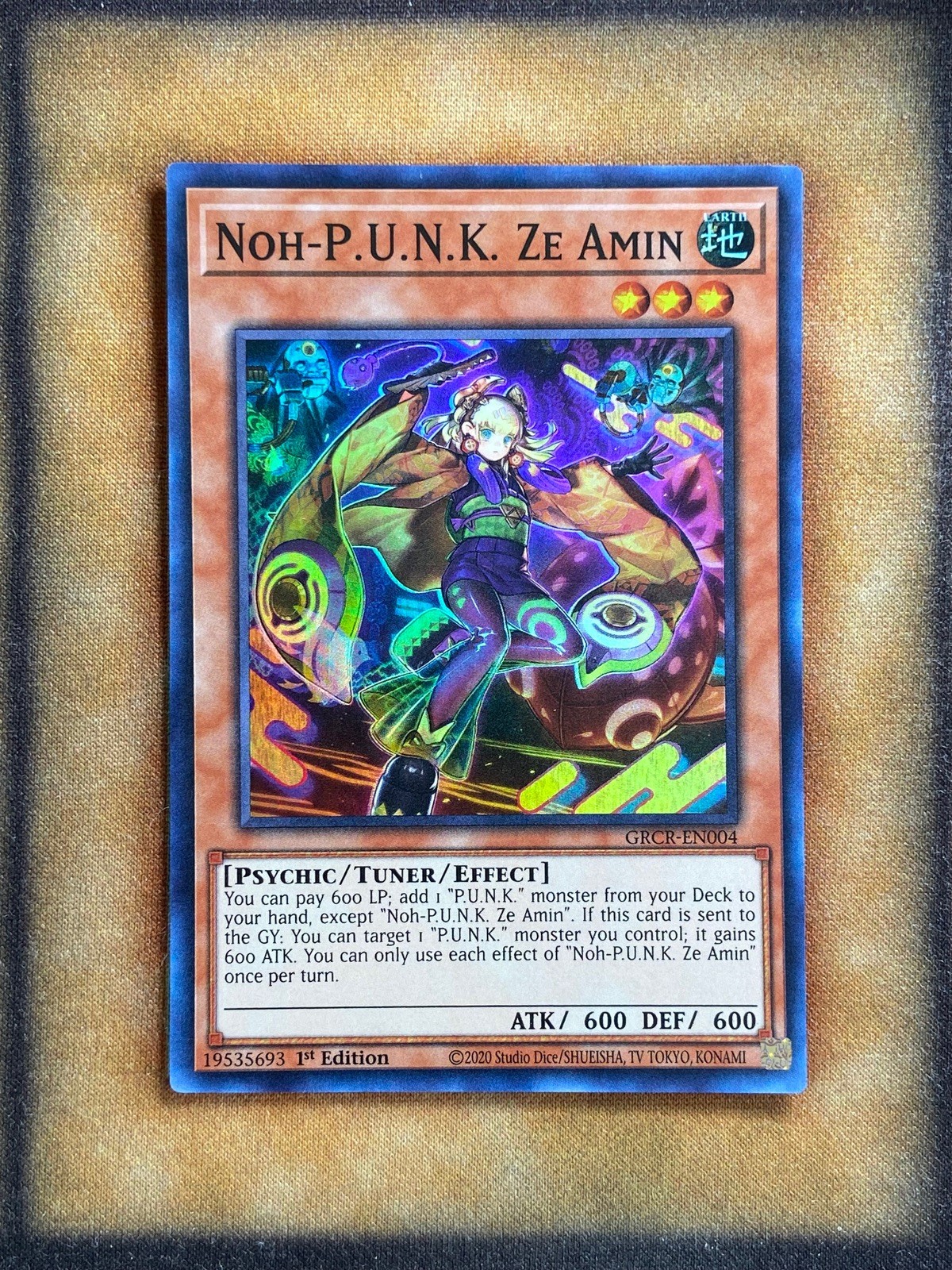 Yugioh Noh-P.U.N.K. Ze Amin GRCR-EN004 Super Rare 1st Ed NM