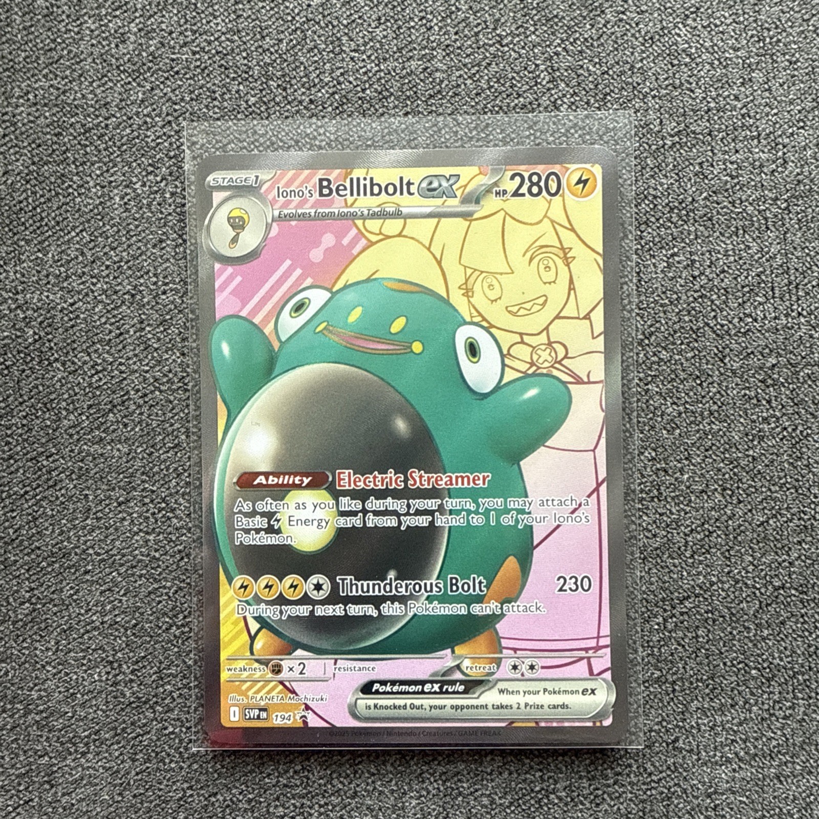 Iono’s Bellibolt ex SVP 194 Black Star Promo Scarlet And Violet Pokemon Card