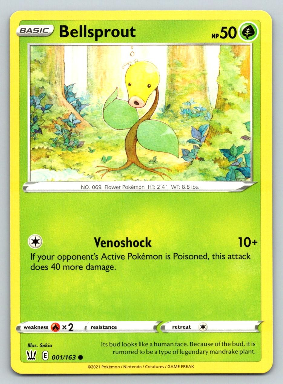 BELLSPROUT 001/163 C BATTLE STYLES POKEMON LP SEKIO