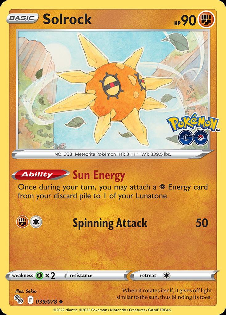 Pokemon Solrock (39/88) Pok�mon GO LP