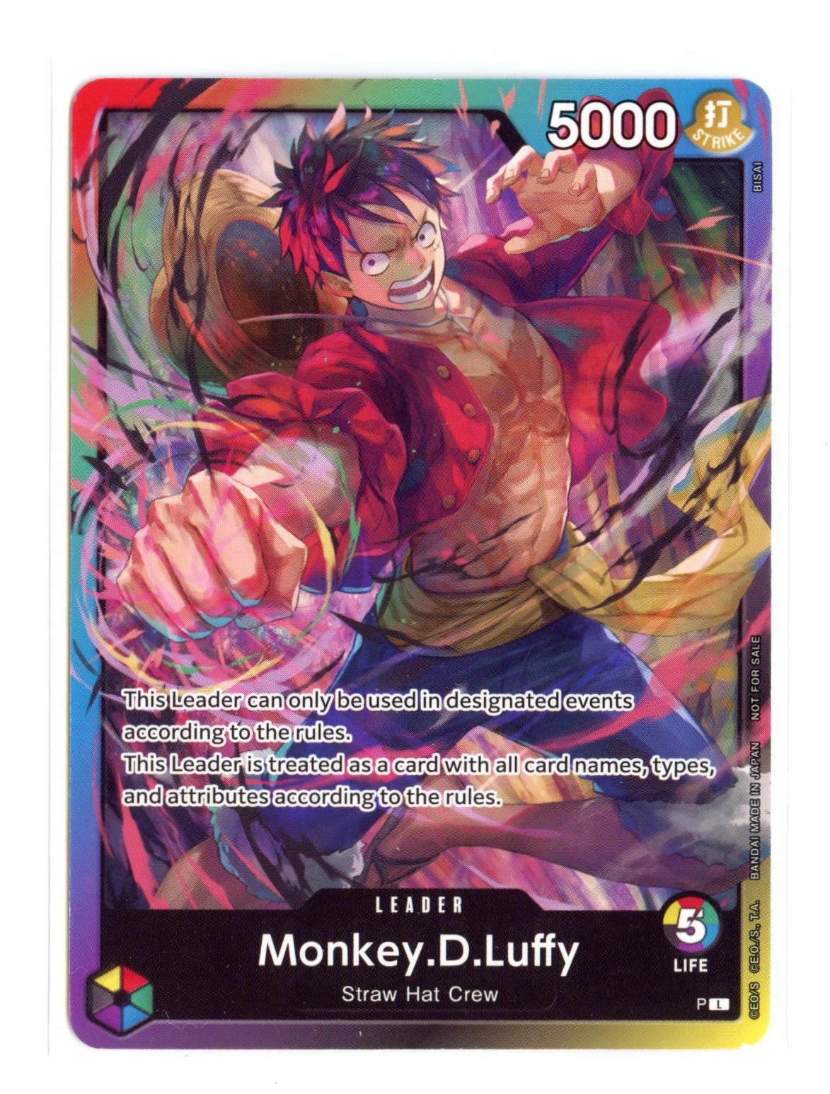 Monkey.D.Luffy (Release Event Leader) P PR Normal One Piece Promo Card NM