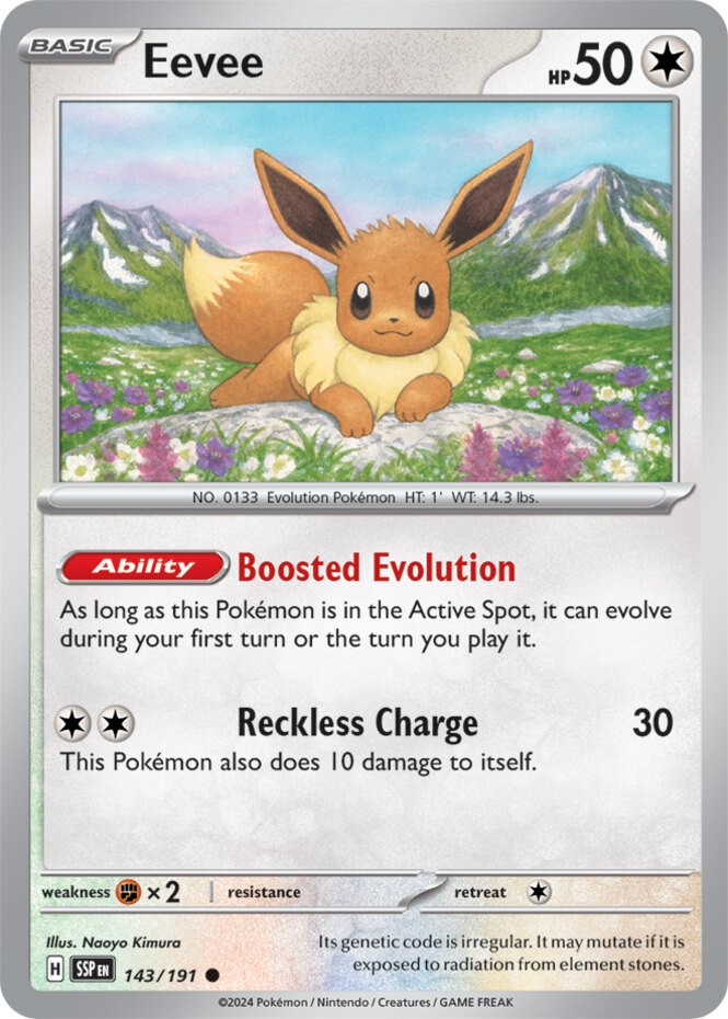 Eevee – 143/191 – Common – Near Mint