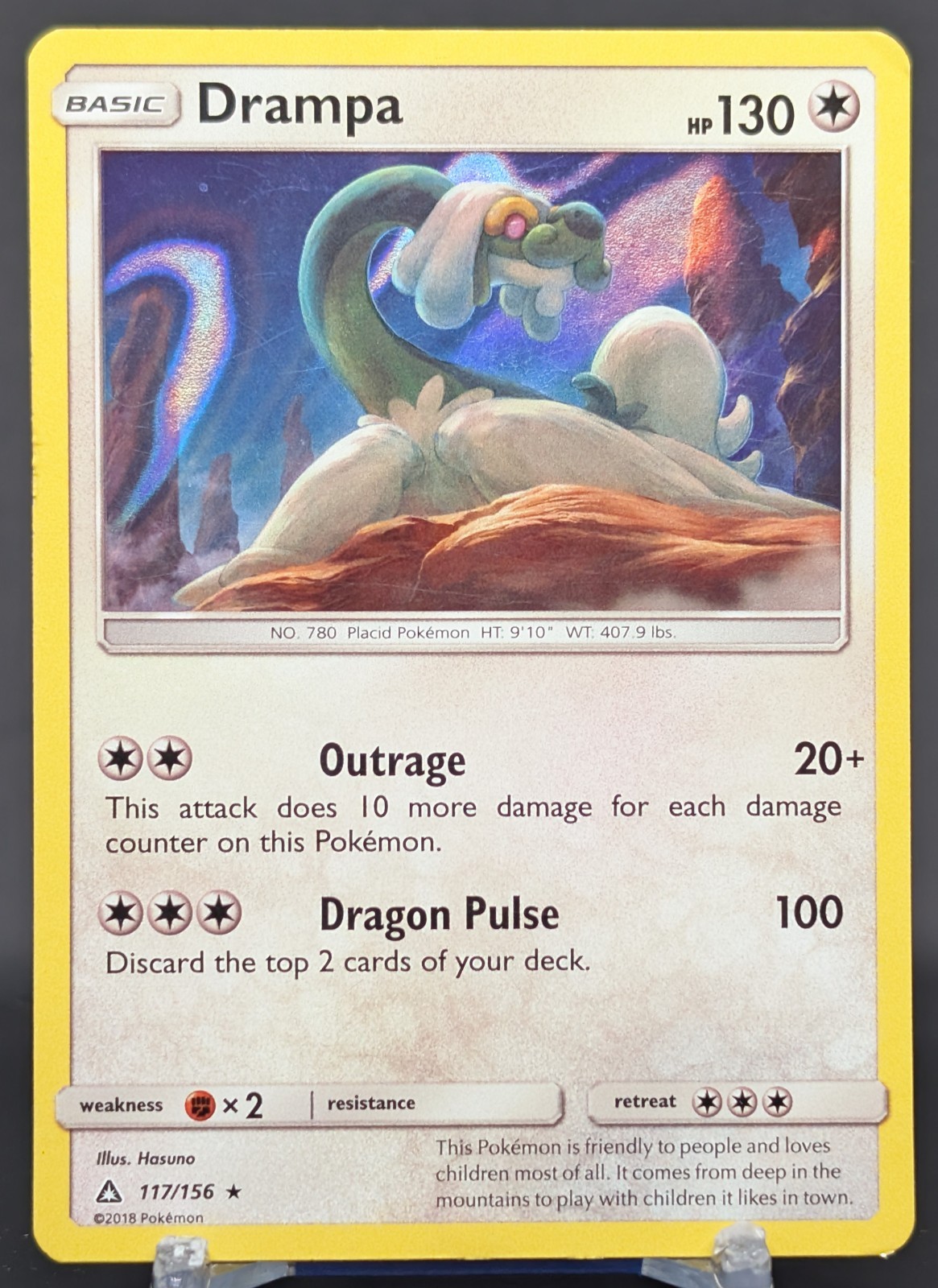 Pokemon Drampa #117/156 English Ultra Prism Holo Rare