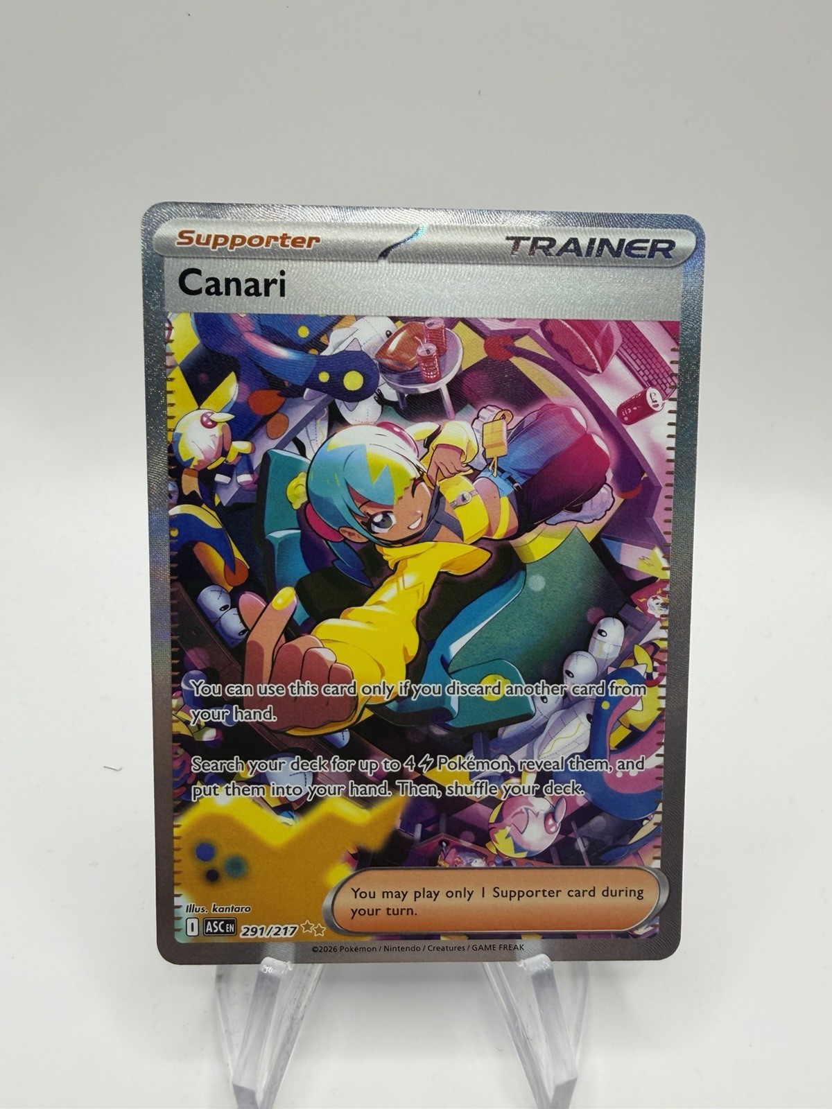 Pokemon TCG Canari 291/217 Ascended Heroes Special Illustration Rare MINT #291