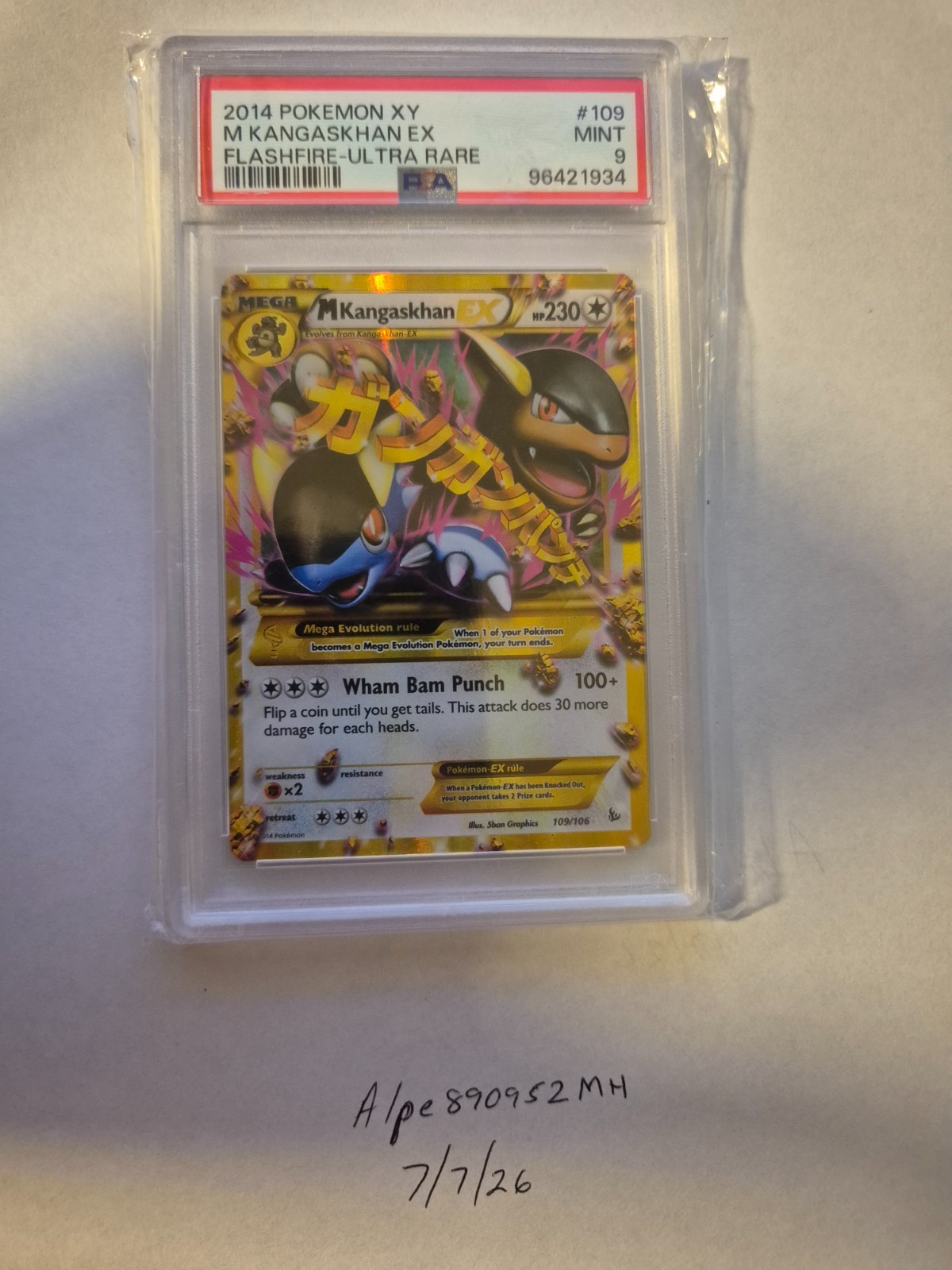 M Kangaskhan EX (109 Secret Rare) 109/106 Flashfire Holo