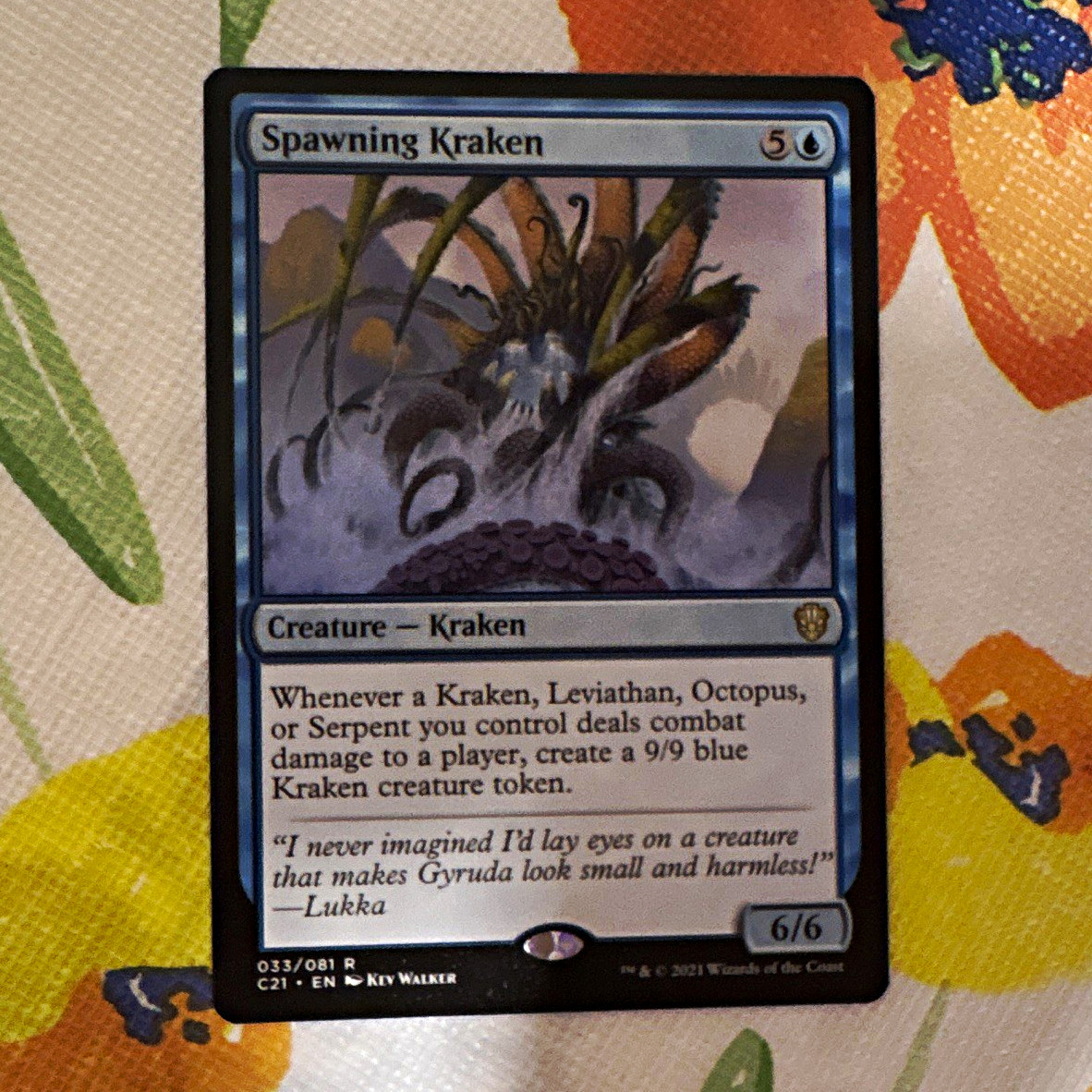 MTG Spawning Kraken Commander 2021 Rare Regular 033/081 Blue English 6/6