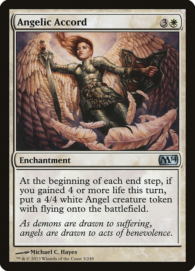 MTG Magic the Gathering Angelic Accord (3/262) Magic 2014 LP