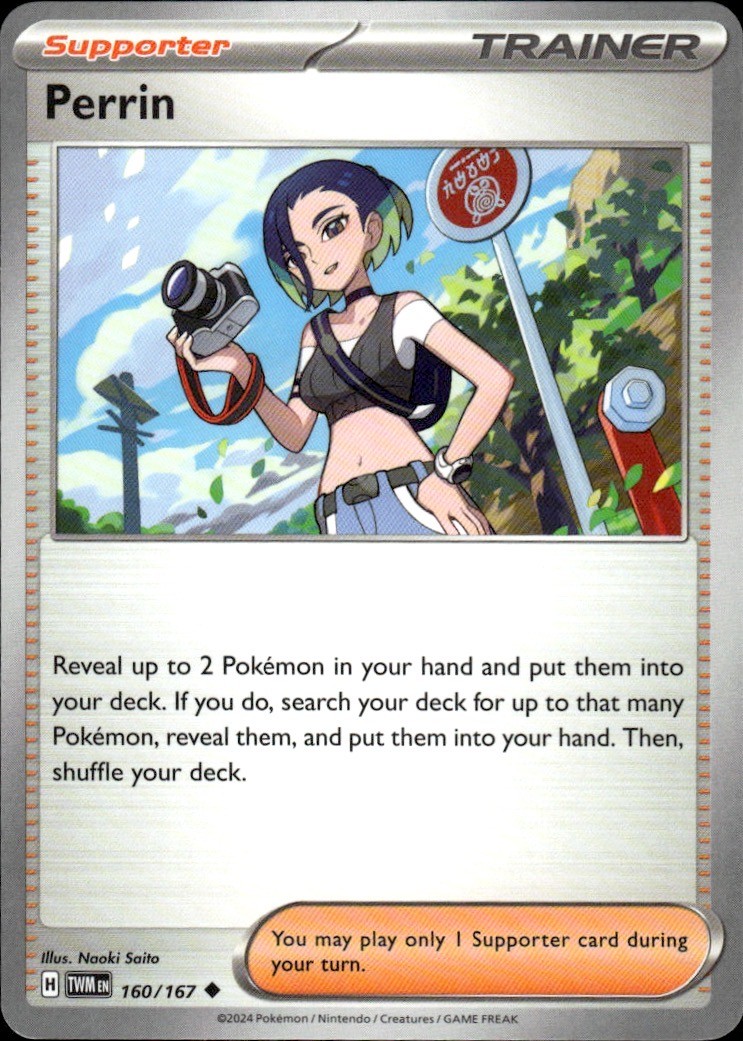 Perrin 160/167 Twilight Masquerade UC NM Naoki Saito Pokemon