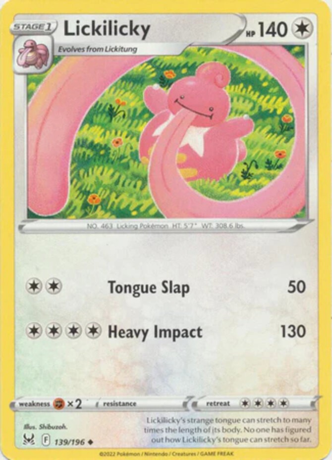 Lickilicky – 139/196 – Uncommon – Lightly Played