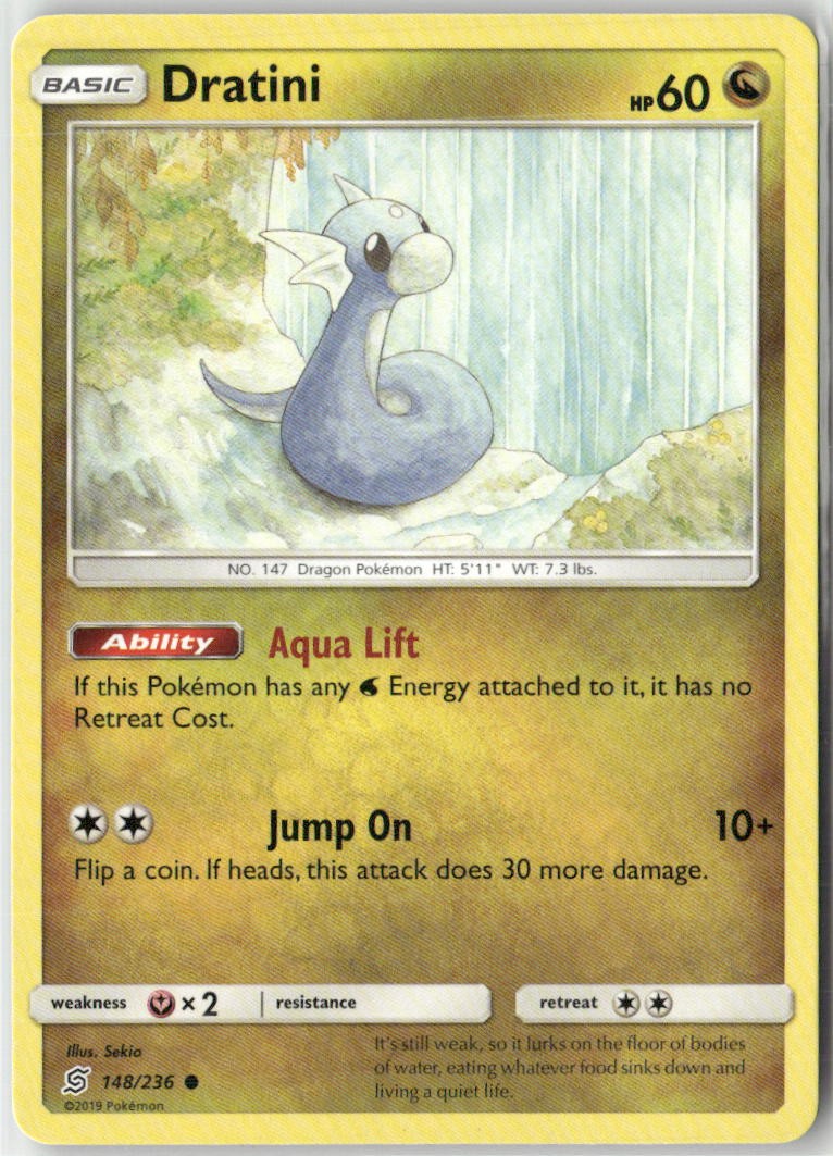 Dratini 148/236 Common Unified Minds Pokemon Near Mint