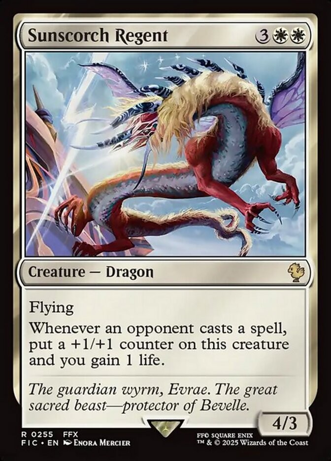 MTG Magic the Gathering Sunscorch Regent (255/843) Final Fantasy Commander NM