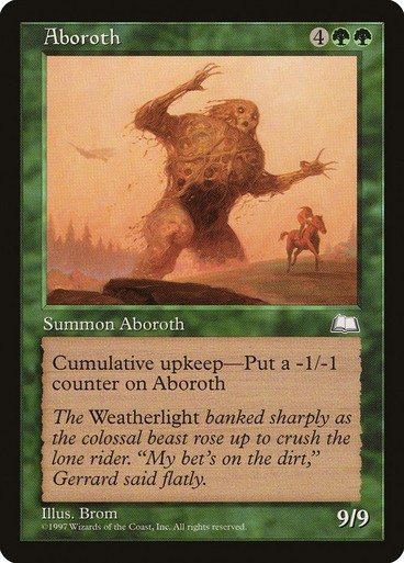 Aboroth NM/M Weatherlight Green Creature Mtg Magic English Regular