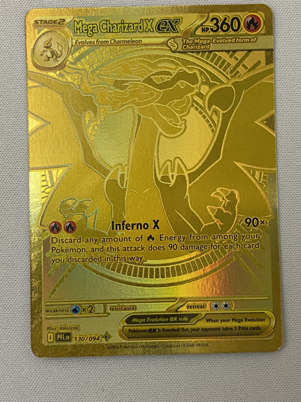 Mega Charizard X ex 130/094 Me02: Phantasmal Flames Holo