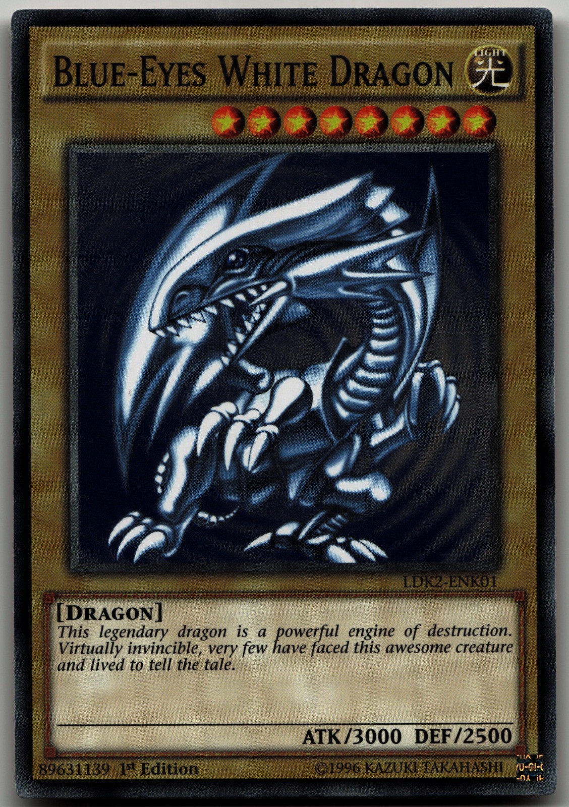Blue-Eyes White Dragon (Version 2) Common Legendary Decks II LDK2-ENK01 LP