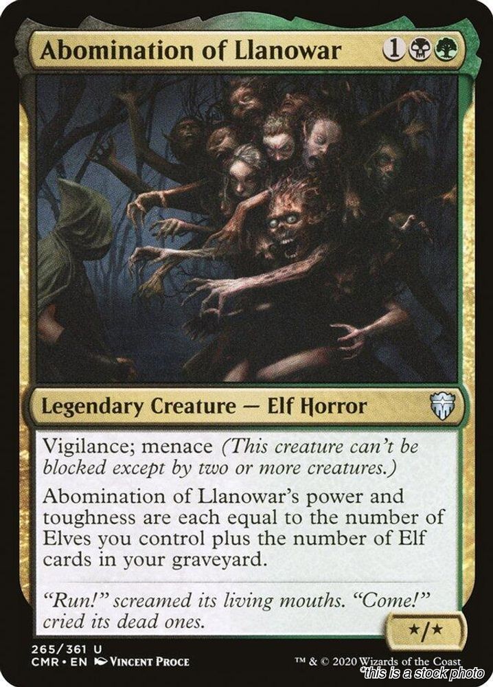 Abomination of Llanowar [CMR – 265] Uncommon Foil NM