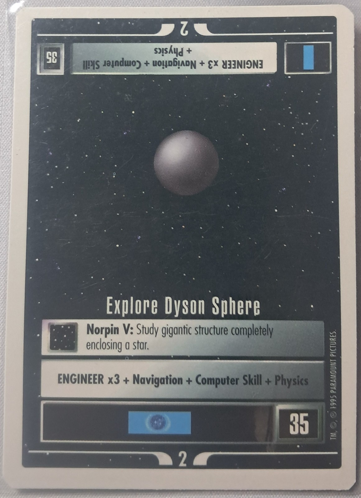 STAR TREK CCG Premiere Unlimited 1995 Mission Explore Dyson Sphere