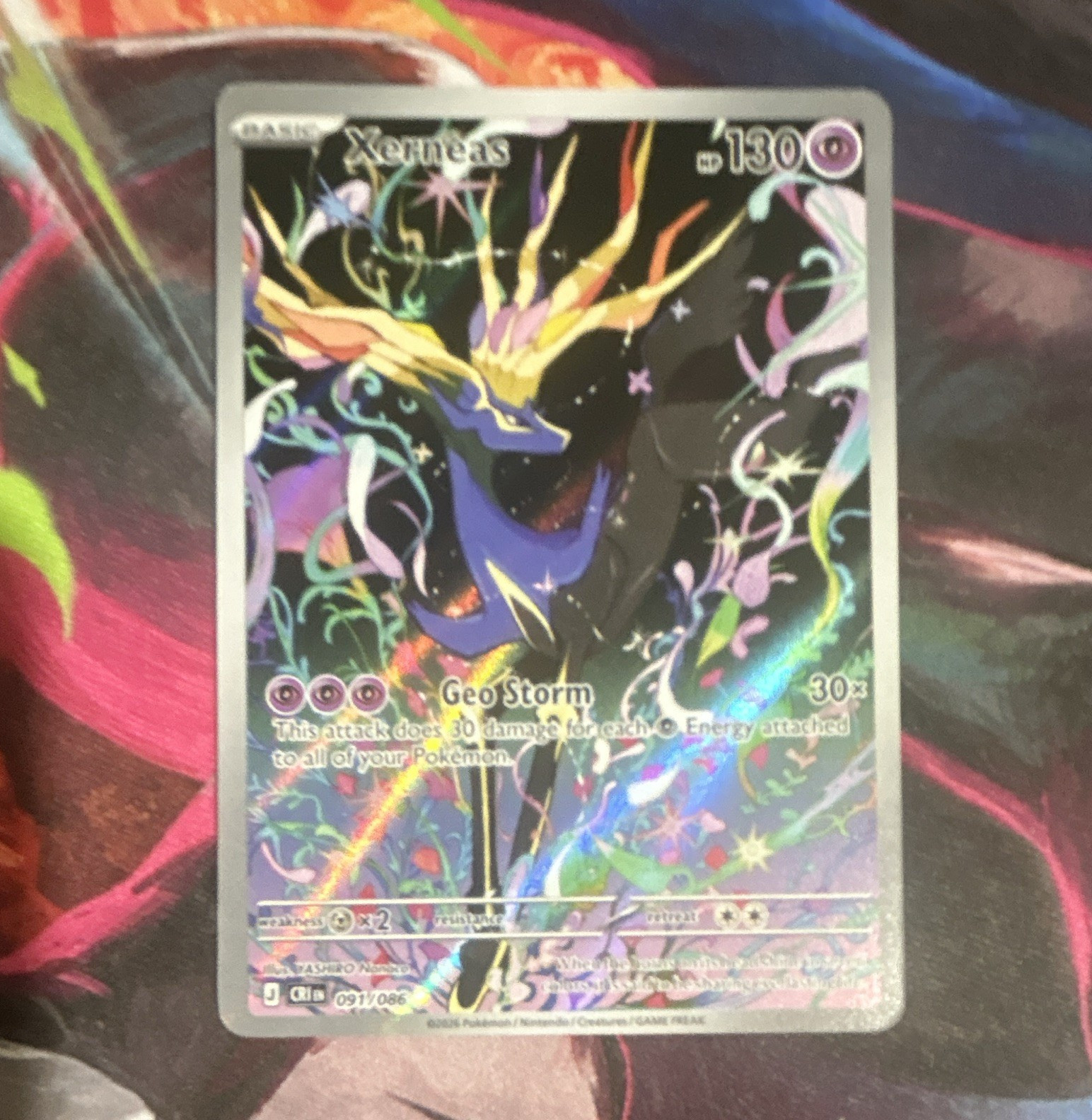 Evolutions Xerneas 091/086 Holo Rare Eng 130 HP Pokemon TCG Pokemon Card