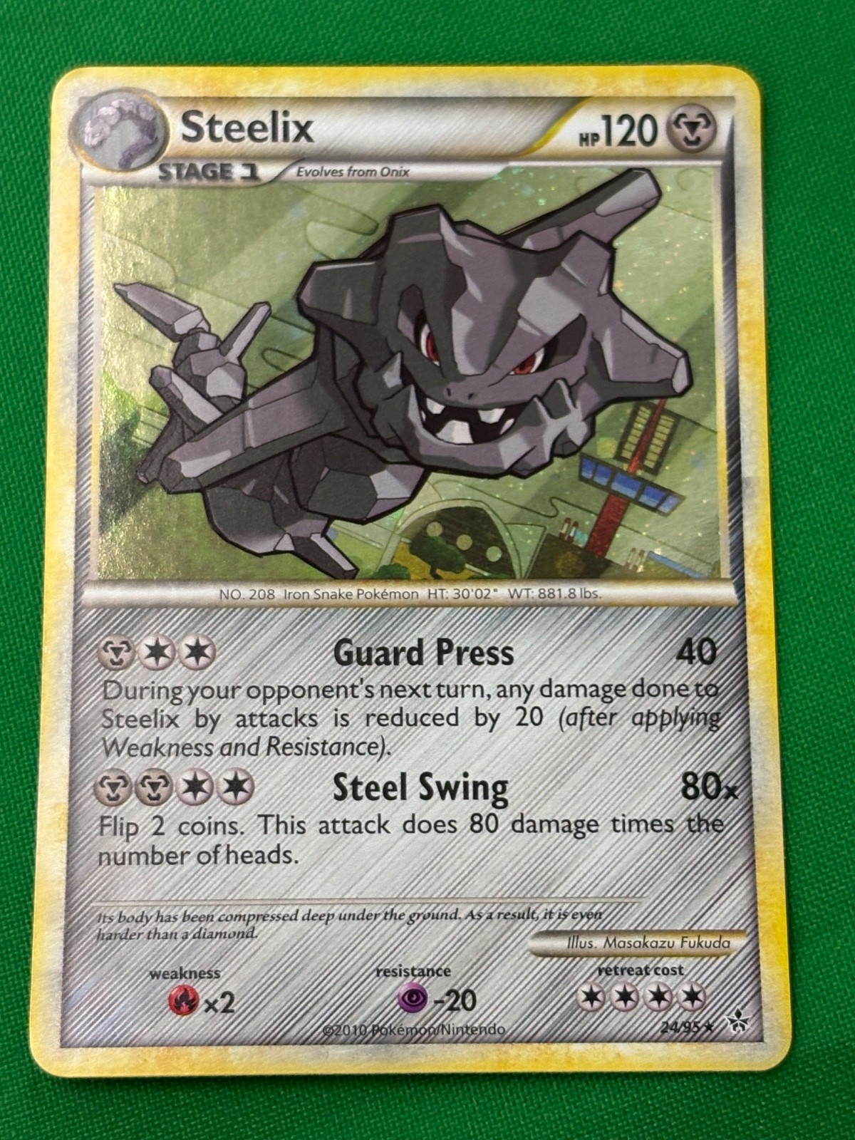 Steelix 24/95 HGSS Unleashed Holo Rare Pokemon