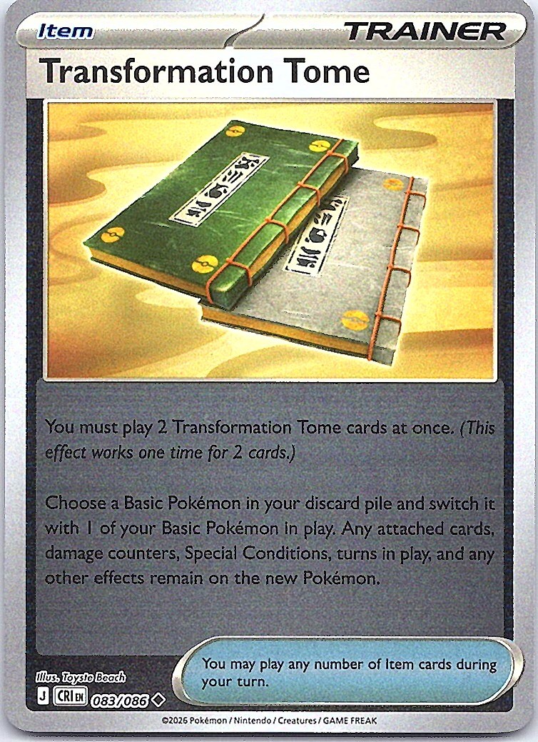 Transformation Tome Reverse Holo Uncommon ME04: Chaos Rising 083/086 NM