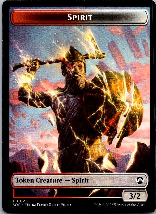 Spirit (0025)//Rogue Double-Sided Token 25//10 SOC: Secrets of Strixhaven MTG