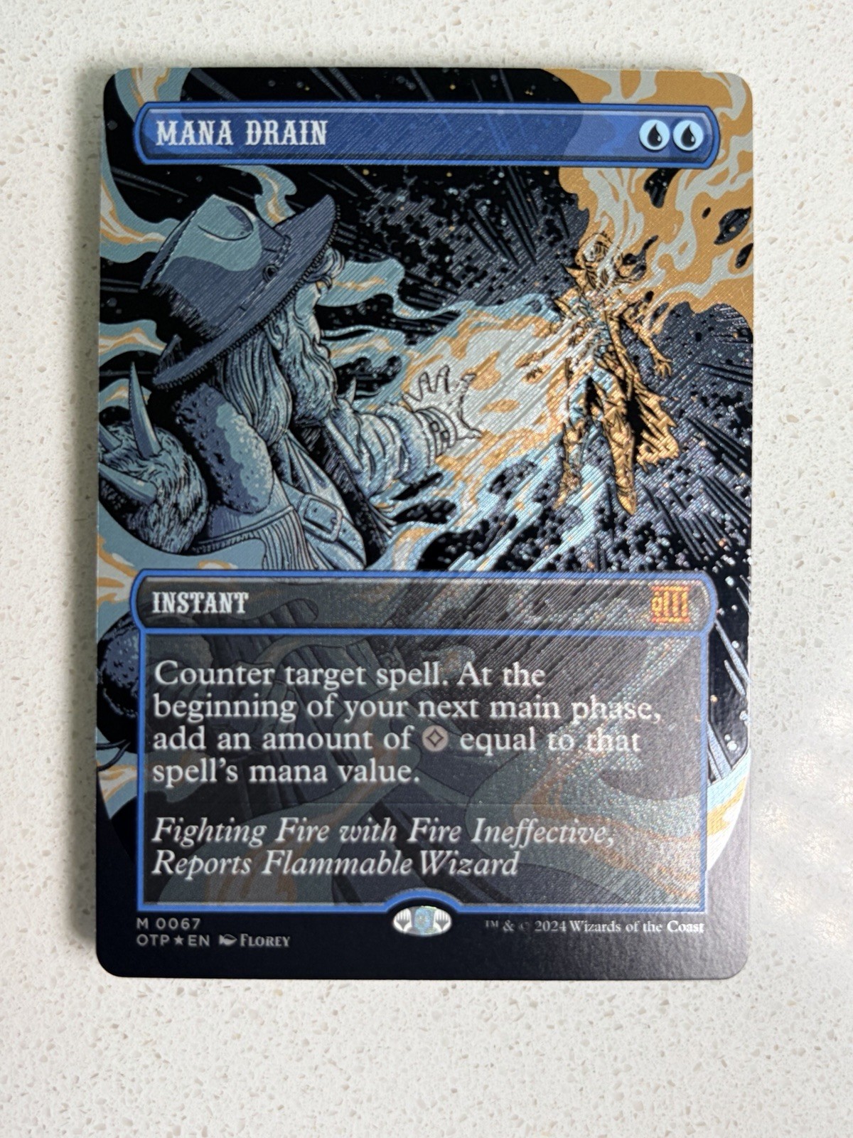 Mana drain (textured foil) – English – MTG Breaking News – OTP – NM