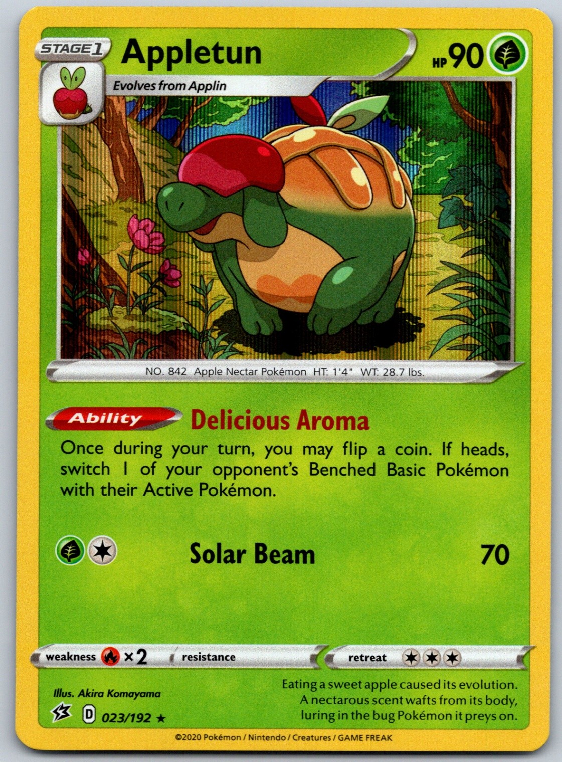 Appletun Holo Holo Rare SWSH02: Rebel Clash 023/192 NM