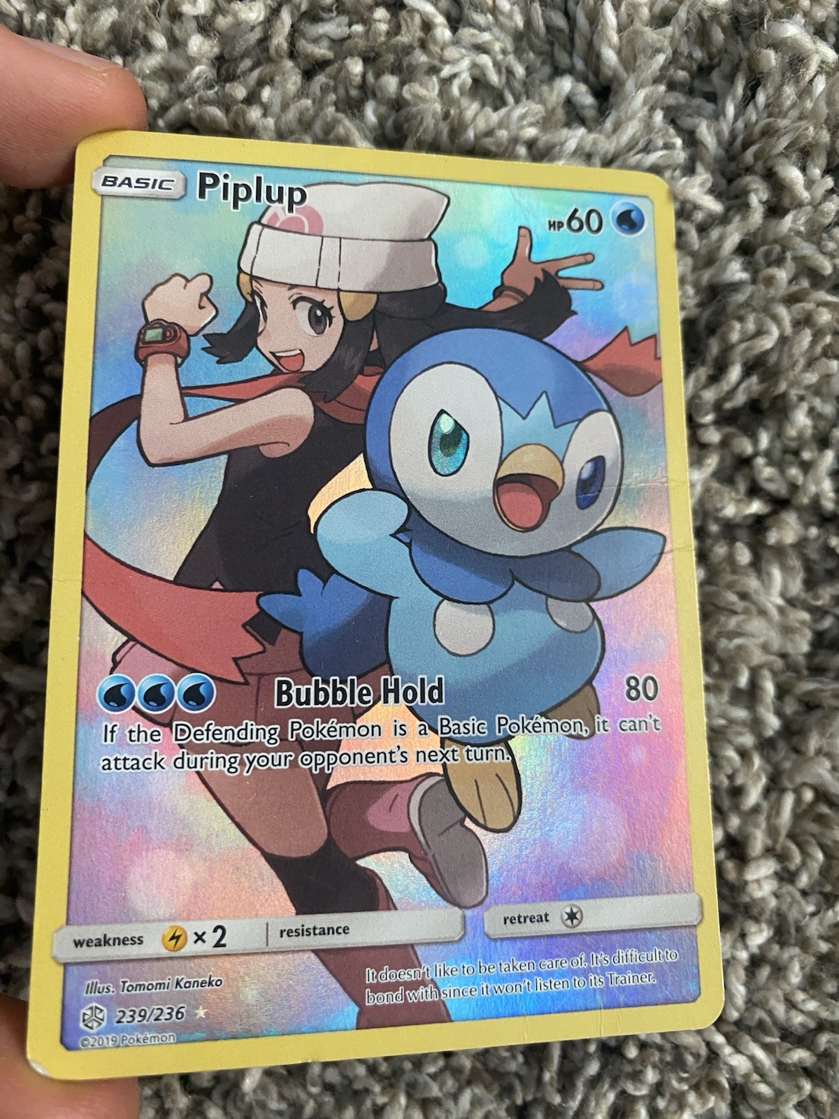 Pokemon TCG Piplup 239/236 Cosmic Eclipse Mod Play to Heavily Play