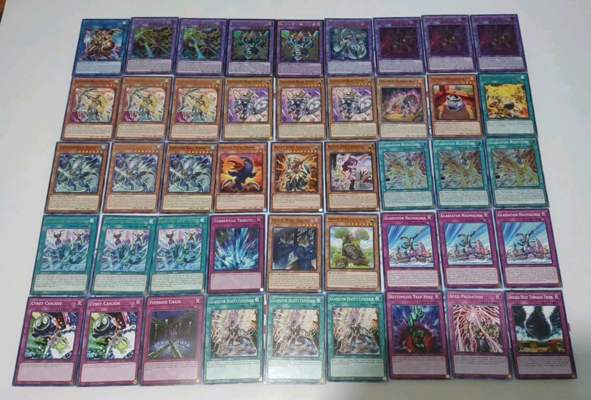 Yu-Gi-Oh Cards Gladiator Beast Gyzarus Deck Core TCG Andabata Domitianus Tamer +
