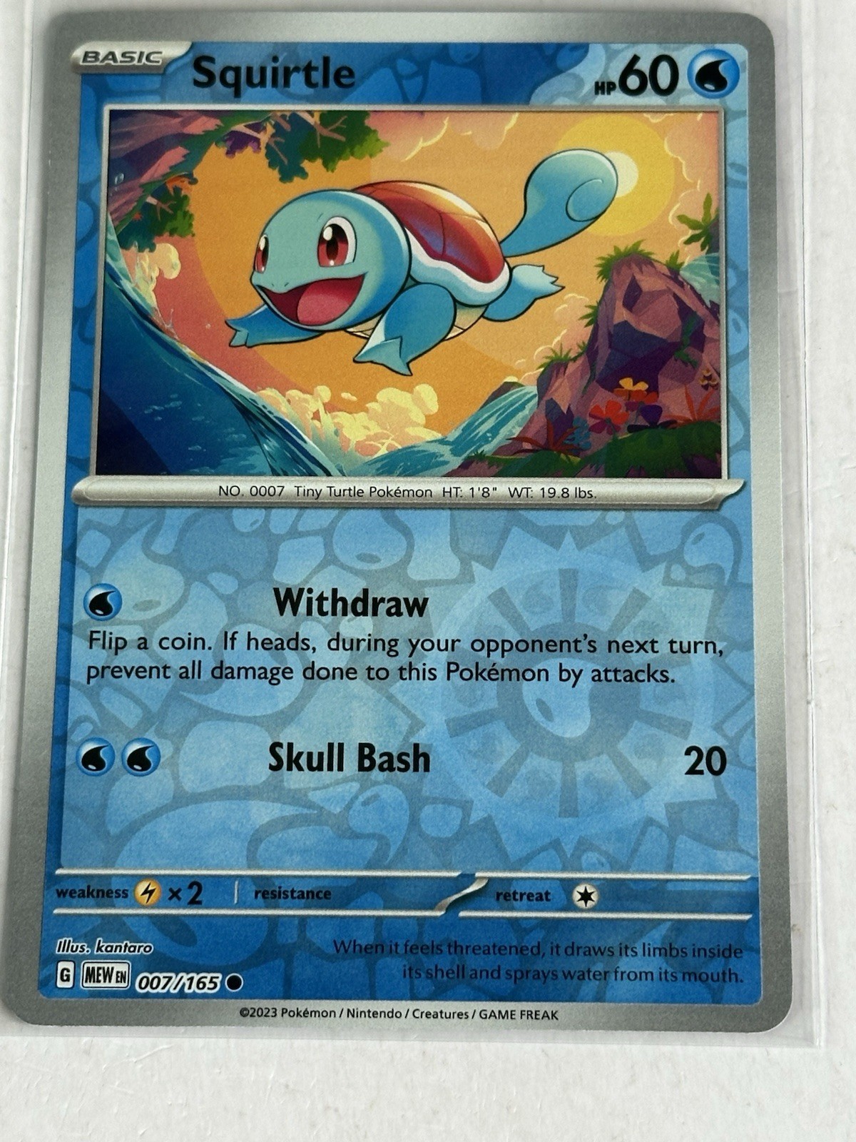 Squirtle 007/165 Sv: Scarlet & Violet 151 Reverse Holo