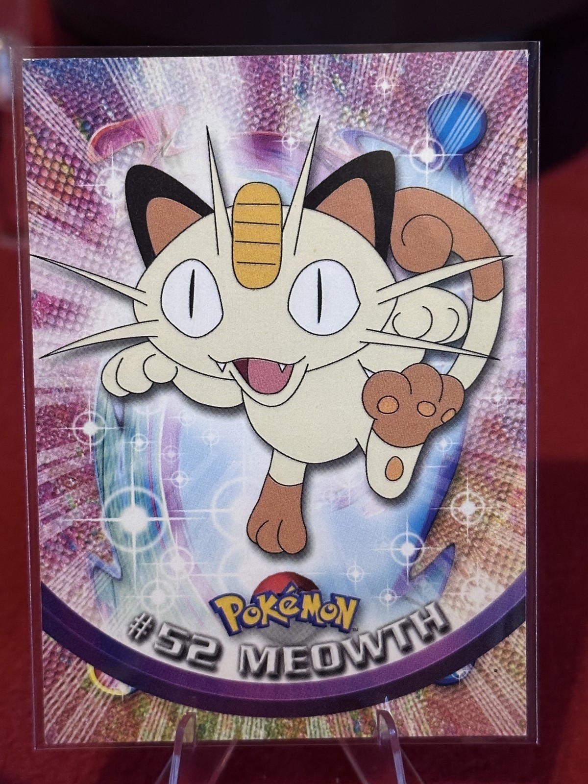 1999 Topps Pokemon TV Animation Edition Series 1 #52 Meowth Green Topps Logo