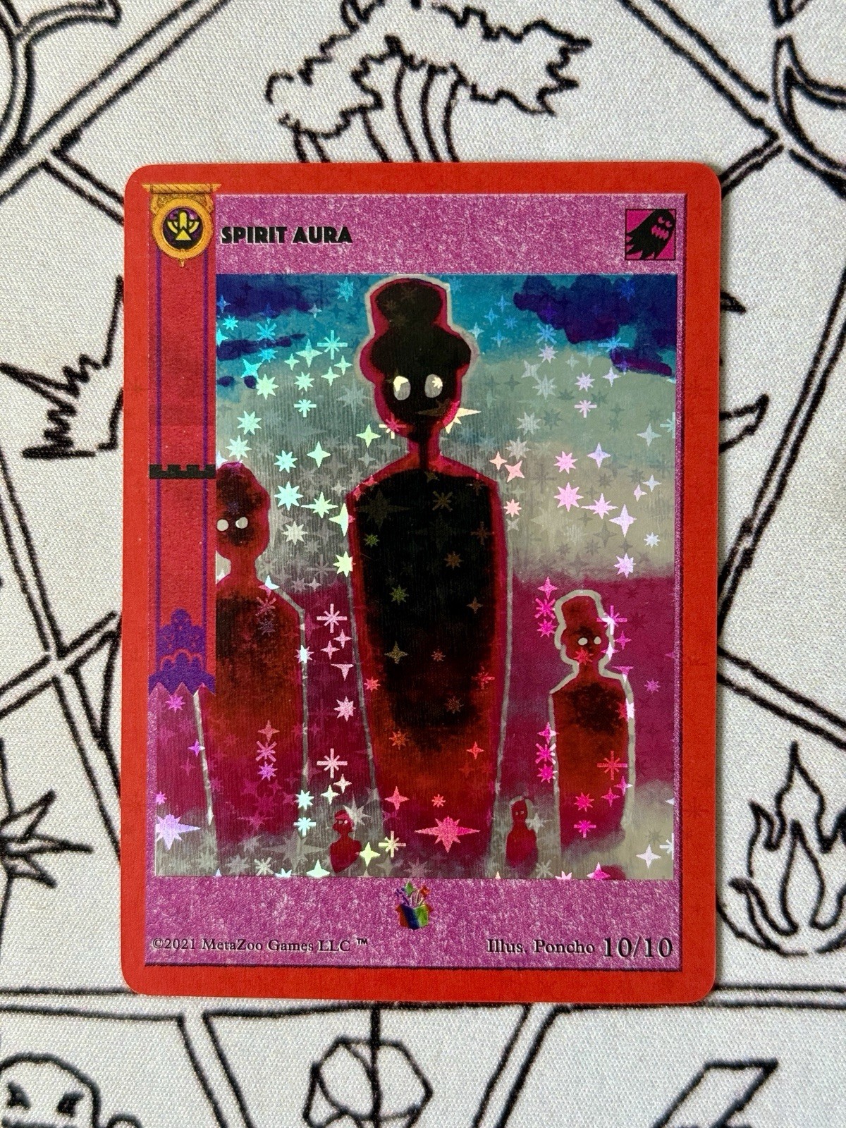 2021 MetaZoo Spirit Aura 10/10 Box Topper Full Holo Cryptid Nation 1st Edition