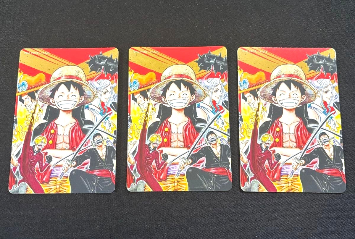 Luffy Zoro Set of 3One Piece Natsucomi 2022 Eiichiro Oda Double Sticker Japan