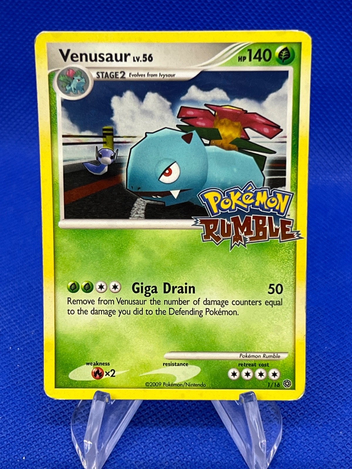 2009 Pokemon Rumble Venusaur 1/16 Holo Promo MP