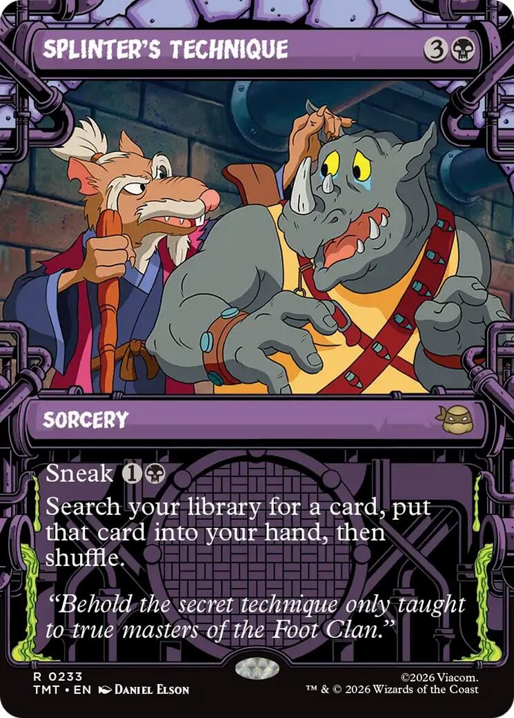 Splinter’s Technique (Showcase) Foil [TMT – 233]