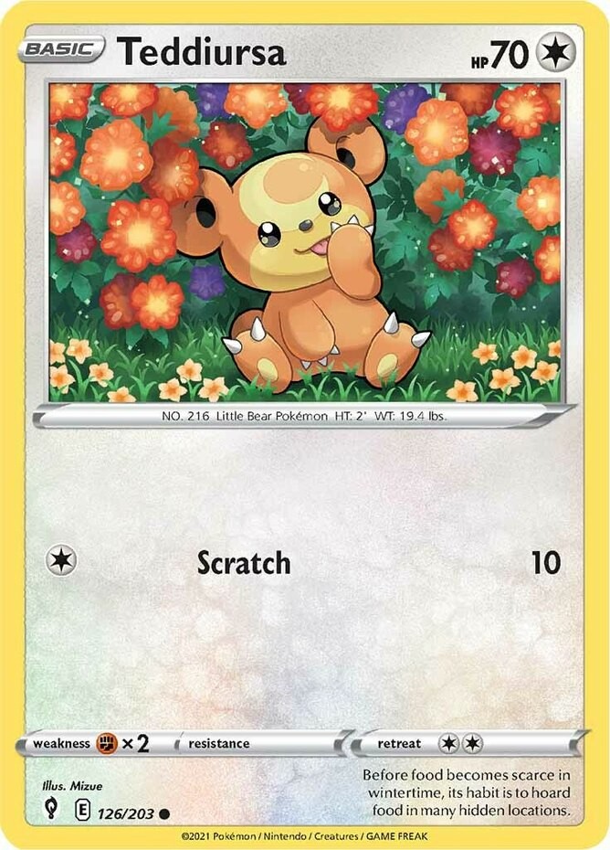 Teddiursa – 126/203 – Common – Lightly Played